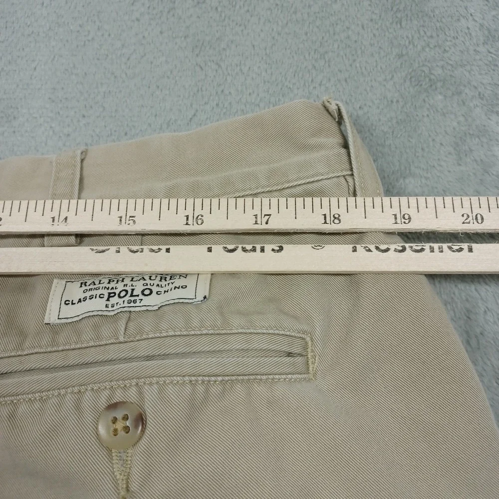 Polo Ralph Lauren Pants Mens 38x29 Brown Andrew Fit Cotton Preppy Chino‎ Pleated